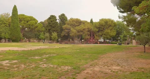 Castle Hill Park open nature environment and playground area, Nice Stock Footage 344092809