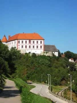 Castle on the hill Stock-Fotos