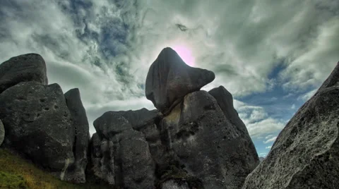 Castle Hill Time-lapse  in New Zealand Video stock 58199658