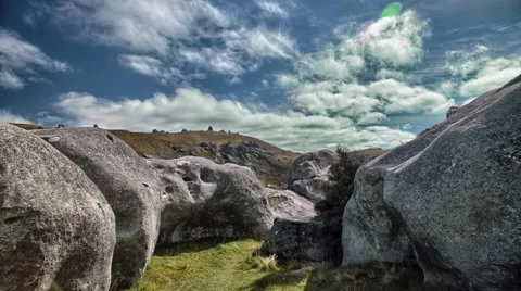 Castle Hill Time-lapse  in New Zealand Video stock 58199713