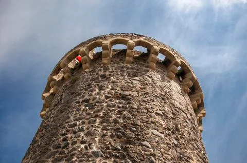 Castle hostalric 스톡 사진