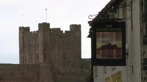 Castle &amp; Hotel Sign Stock Footage 10704652