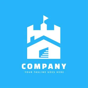 Castle house logo Stock Illustration