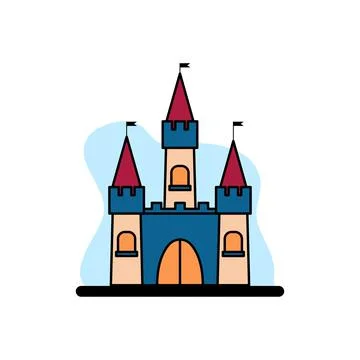 Castle Icon Conceptual Vector Illustration Design Stock Illustration