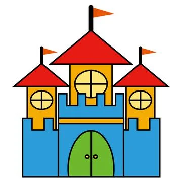 Castle icon. Flat illustration of castle vector icon for web design. Stock Illustration