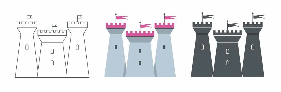 Castle icon Stock Illustration