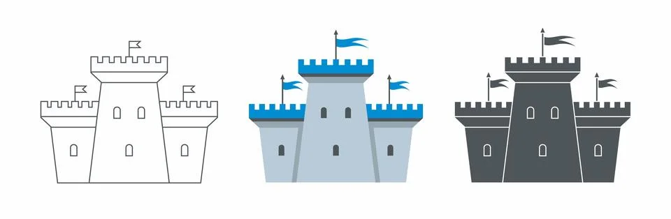 Castle icon Stock Illustration