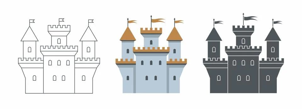 Castle icon Stock Illustration