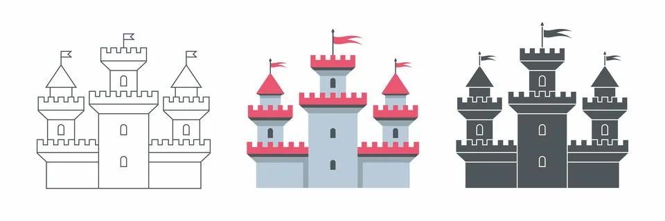 Castle icon Stock Illustration