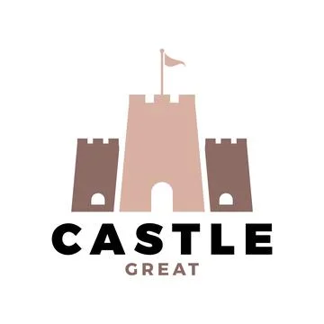 Castle Icon Logo Design Template Stock Illustration