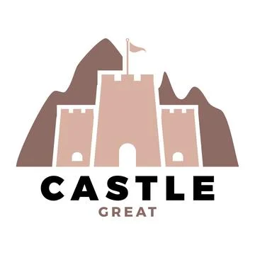 Castle Icon Logo Design Template Stock Illustration