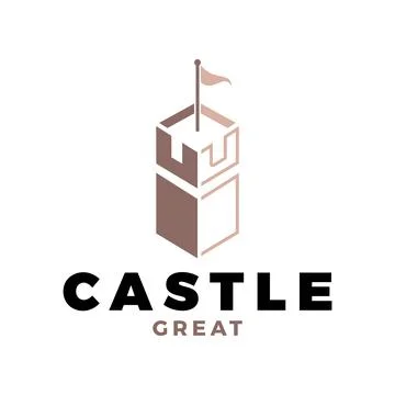 Castle Icon Logo Design Template Stock Illustration