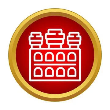 Castle icon representing ancient architecture and fortification Ilustración de archivo