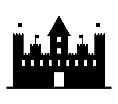 Castle icon on white background Stock Illustration