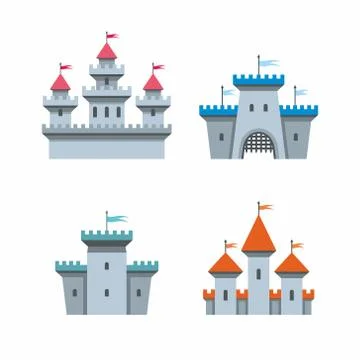 Castle icons Stock Illustration