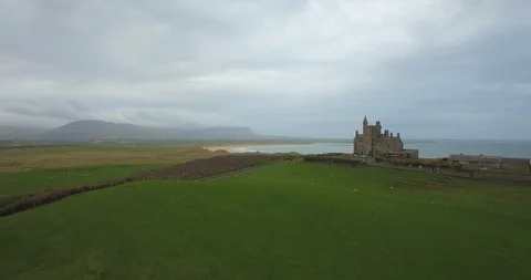 Castle in Ireland 4K Drone Stock Footage 97770676