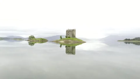 Castle on an island 1 Stock Footage 263143808
