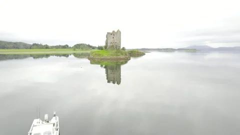 Castle on an island 3 Stock Footage 263143997