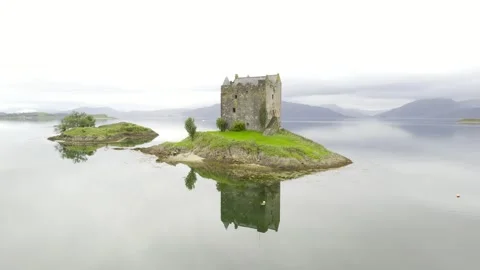 Castle on an island 5 Stock Footage 263146887