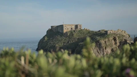 Castle on an Island slow focus. Stock Footage 116470570
