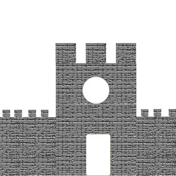 Castle isolated on white background Stock Illustration