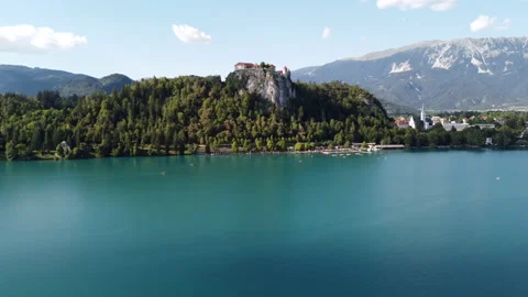 Castle on a lake Stock Footage 219217378