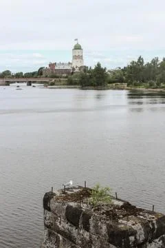 Castle by the lake Stock Photos
