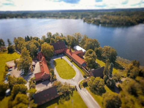 Castle by the lake Stock Photos