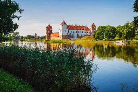 Castle on the lake Stock Photos
