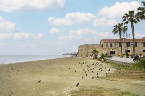 The castle of Larnaka, Cyprus Stock-Fotos