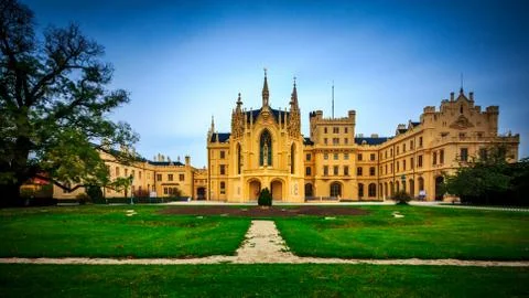 Castle Lednice in Moravia Stock Photos
