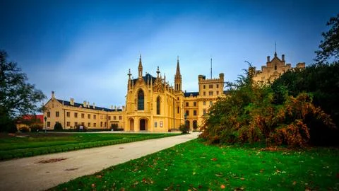 Castle Lednice in Moravia Stock Photos