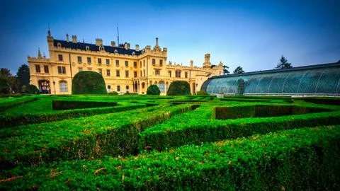 Castle Lednice in Moravia Stock Photos