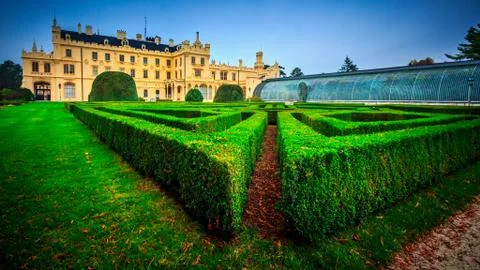 Castle Lednice in Moravia Stock Photos