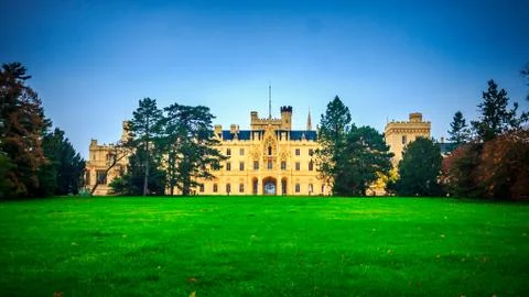 Castle Lednice in Moravia Stock Photos
