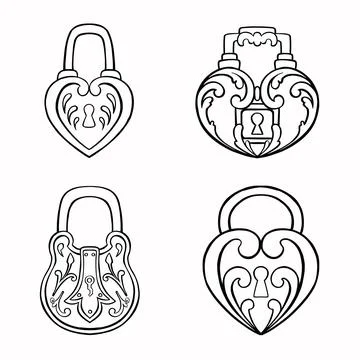 Castle line collection, vector illustration eps10 Stock Illustration