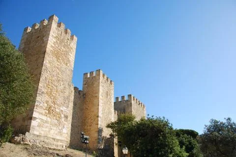 Castle in lisbon Stock Photos