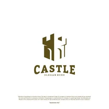 Castle logo design concept vector. Castle Tower logo Template Vector. Stock Illustration