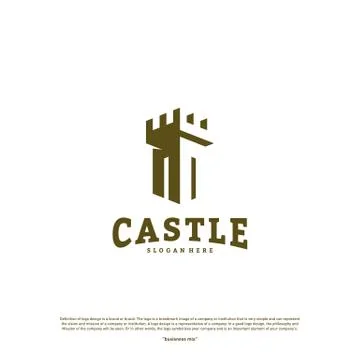 Castle logo design concept vector. Castle Tower logo Template Vector. Stock Illustration