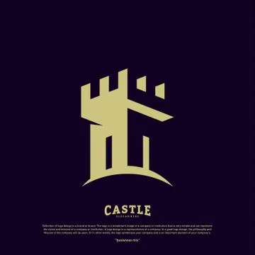 Castle logo design concept vector. Castle Tower logo Template Vector. Stock Illustration