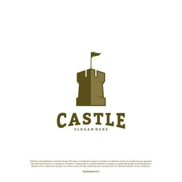 Castle logo design concept vector. Castle Tower logo Template Vector. Stock Illustration