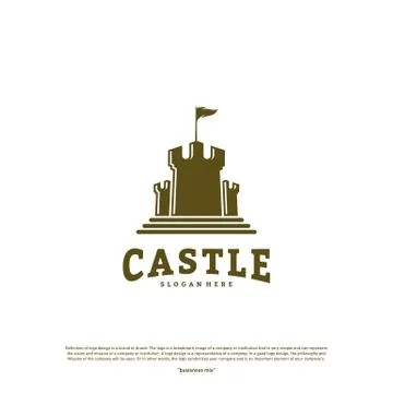 Castle logo design concept vector. Castle Tower logo Template Vector. Stock Illustration