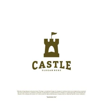 Castle logo design concept vector. Castle Tower logo Template Vector. Stock Illustration