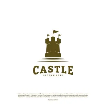 Castle logo design concept vector. Castle Tower logo Template Vector. Stock Illustration