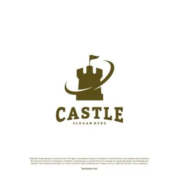 Castle logo design concept vector. Castle Tower logo Template Vector. Stock Illustration