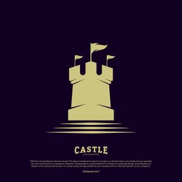 Castle logo design concept vector. Castle Tower logo Template Vector. Stock Illustration