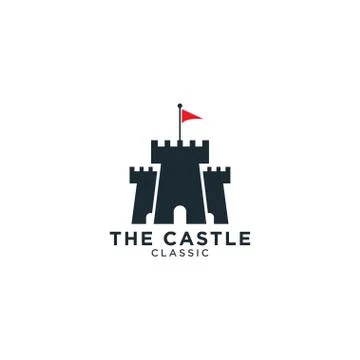 Castle logo design template Stock Illustration