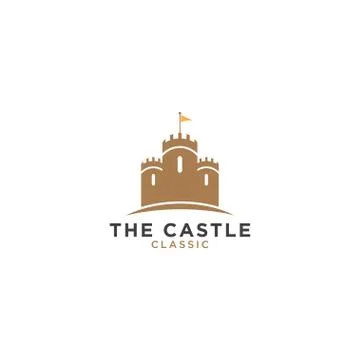 Castle logo design template Stock Illustration