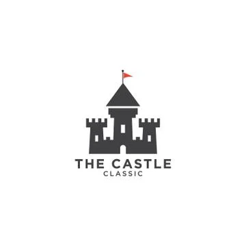 Castle logo design template Stock Illustration