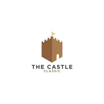 Castle logo design template Stock Illustration